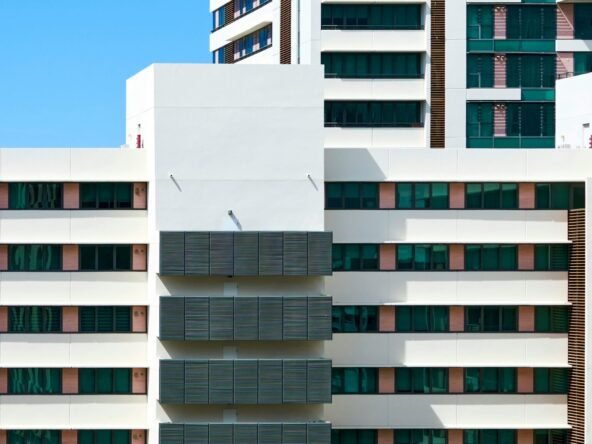 a tall building with many windows